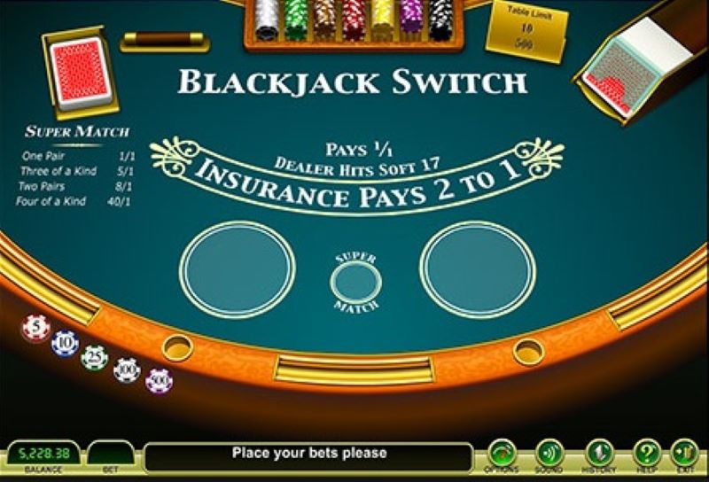 cách chơi Blackjack Switch